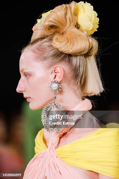 Headshot during the Giambattista Valli Haute Couture Spring Summer 2023 show as part of Paris Fashion Week on January 23, 2023 in Paris, France.