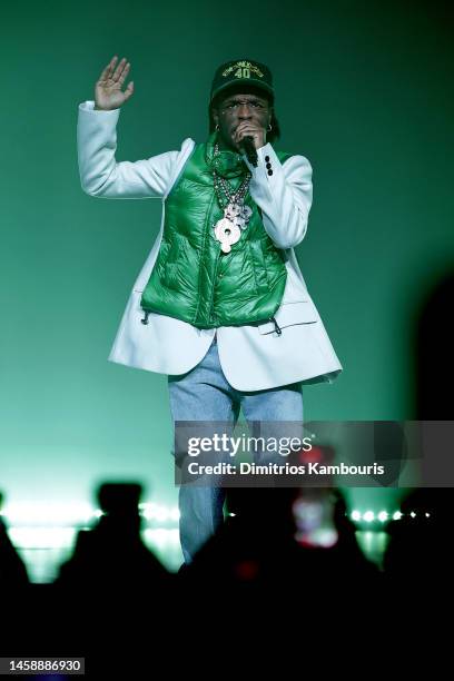 Lil Uzi Vert performs on stage during Drake Live From The Apollo Theater for SiriusXM and Sound 42 at The Apollo Theater on January 22, 2023 in New...