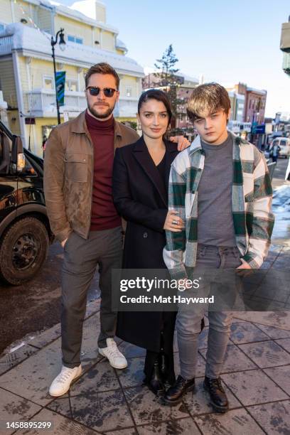 Jack Reynor, Eve Hewson, and Orén Kinlan attend the Sundance Film Festival on January 23, 2023 in Park City, Utah.