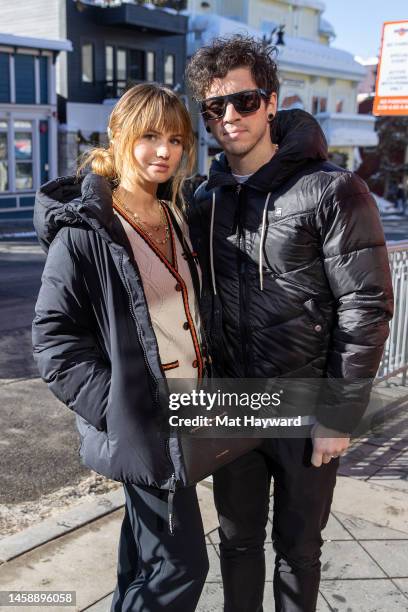 Actress Debby Ryan and Josh Dun of 21 Pilots attend the Sundance Film Festival on January 23, 2023 in Park City, Utah.