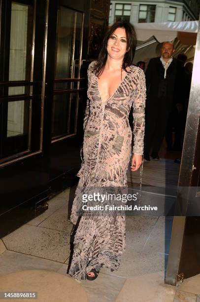 Designer Catherine Malandrino arrives at the Council of Fashion Designers of America's 2002 Fashion Awards at the New York Public Library in New York...