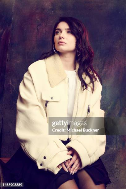 Eve Hewson of ‘Flora & Son’ is photographed for Deadline at the Deadline Studio during the 2023 Sundance Film Festival at the Hotel Park City on...