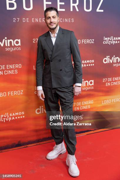 Nando Escribano attends the premiere of "Lobo Feroz" at Cine Palacio de la Prensa on January 23, 2023 in Madrid, Spain.