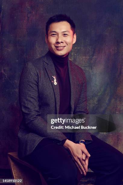 Anthony Chen of ‘Drift’ is photographed for Deadline at the Deadline Studio during the 2023 Sundance Film Festival at the Hotel Park City on January...