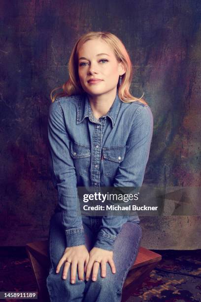 Jane Levy of ‘A Little Prayer’ is photographed for Deadline at the Deadline Studio during the 2023 Sundance Film Festival at the Hotel Park City on...