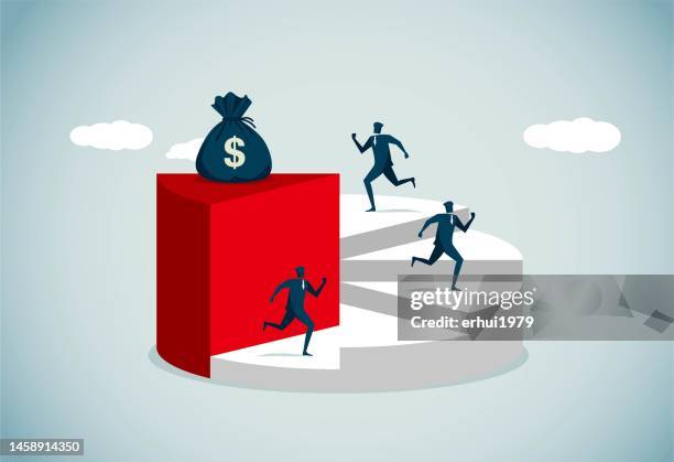 ladder of success - higher return stock illustrations
