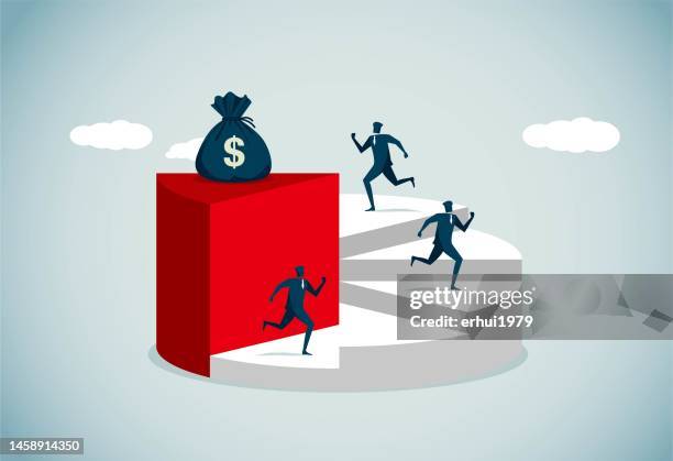 ladder of success - high up stock illustrations
