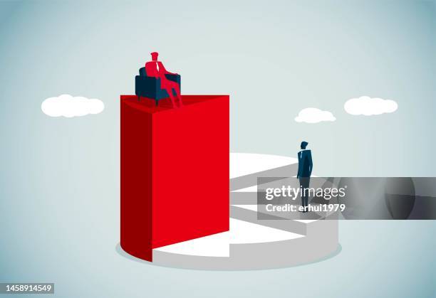 ladder of success - financial occupation stock illustrations