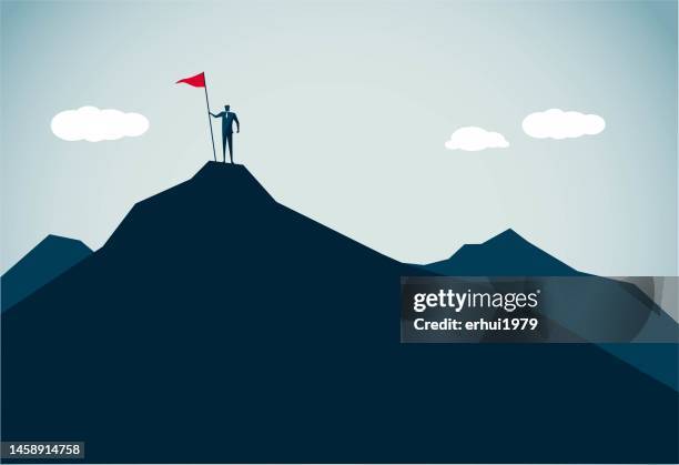 ilustraciones, imágenes clip art, dibujos animados e iconos de stock de ganador - montañismo