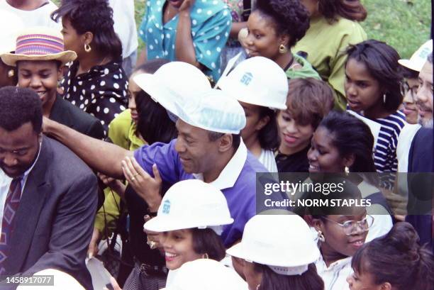 Bill Cosby At The Camille Cosby EdD Academic Center Ground Breaking Ceremony Held On Spellman College Campus on July 1 1988 In Atlanta GA