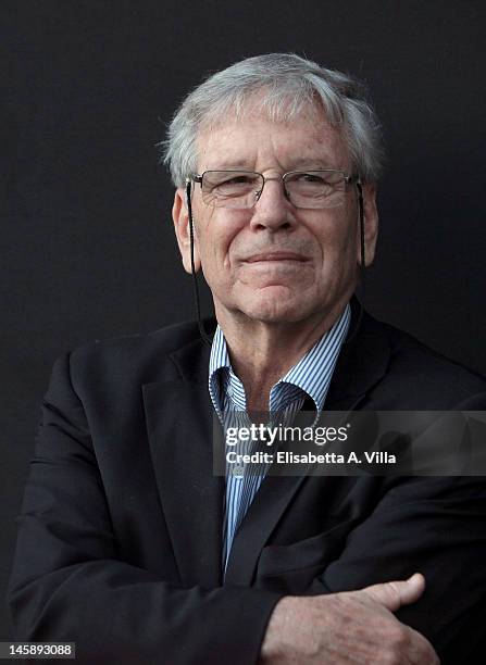 Author Amos Oz poses during the Letterature 2012 - Festival Internazionale di Roma at Basilica di Massenzio on June 7, 2012 in Rome, Italy.