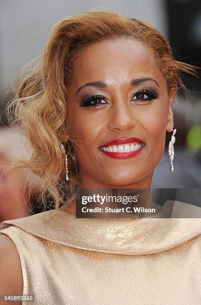 Lorraine Burroughs attends the UK film premiere of 'Fast Girls' at Odeon West End on June 7, 2012 in London, England.
