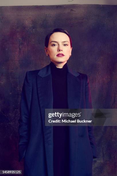 Daisy Ridley of ‘Sometimes I Think About Dying’ is photographed for Deadline at the Deadline Studio during the 2023 Sundance Film Festival at the...