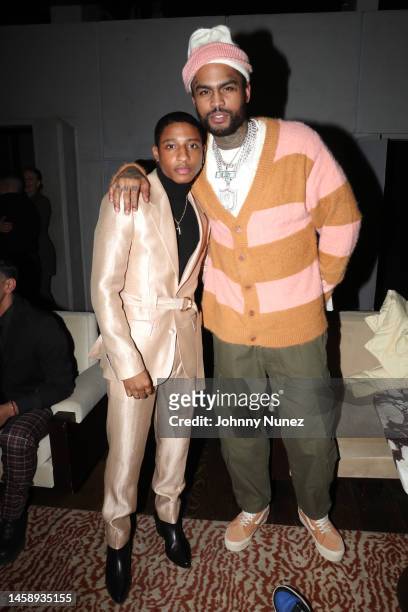 Myles Frost and Dave East attend the 65th Annual GRAMMY Awards New York Chapter Nominee Celebration at Spring Place on January 23, 2023 in New York...
