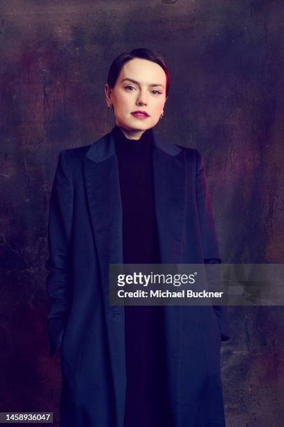 Daisy Ridley of ‘Sometimes I Think About Dying’ is photographed for Deadline at the Deadline Studio during the 2023 Sundance Film Festival at the...