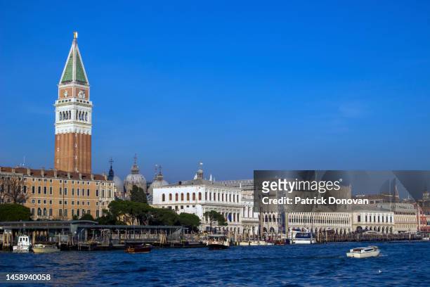 san marco and campanile, italy - saint mark stock pictures, royalty-free photos & images
