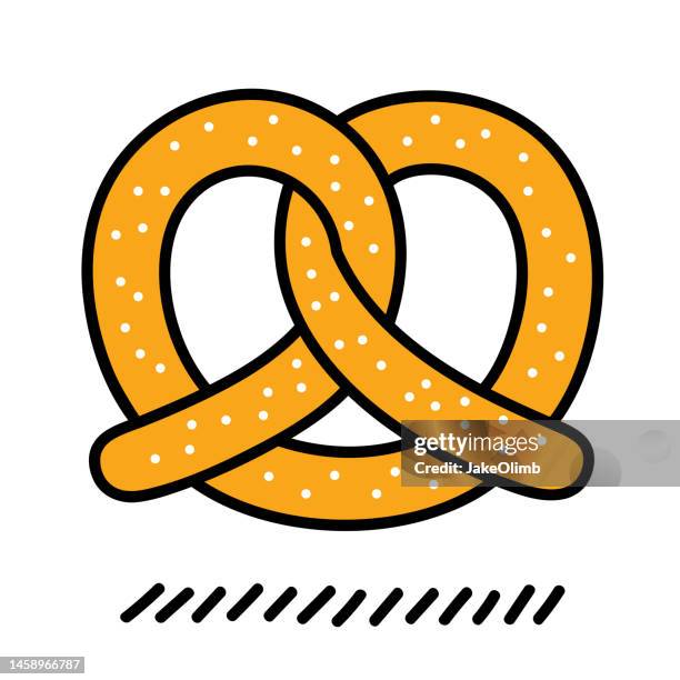 stockillustraties, clipart, cartoons en iconen met pretzel doodle 6 - pretzel