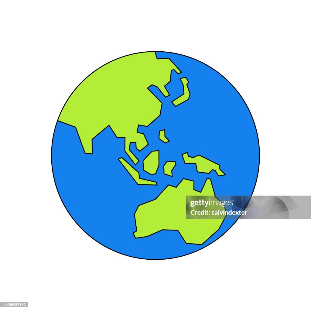Earth Globe Asia And Southeast Asia High-Res Vector Graphic - Getty Images
