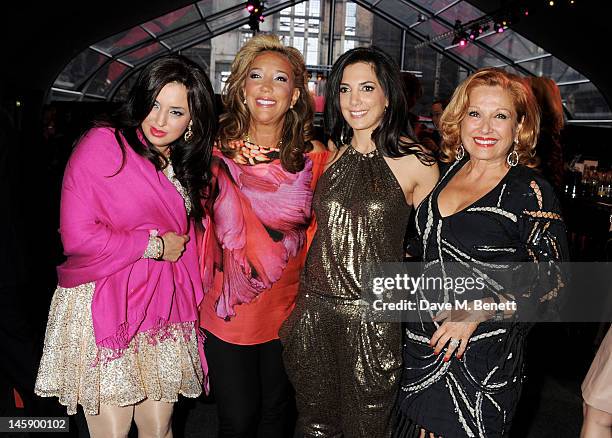 Denise Rich poses with daughters Ilona Rich Schachter and Daniella Rich Kilstock and Michele Rella at Gabrielle's Gala, the inaugural fundraiser...