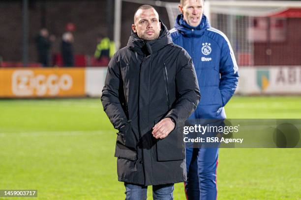 Head coach Johnny Heitinga of Jong Ajax during the Dutch Keukenkampioendivisie match between Jong Ajax and Roda JC at Sportcomplex De Toekomst on...