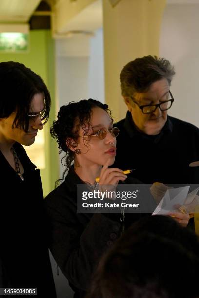 Twigs and Mark Wallinger at the launch of the "The Wild Escape" campaign at Natural History Museum on January 24, 2023 in London, England. The UK...