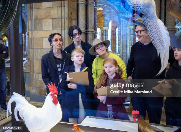 Twigs, Jordan Hemingway, Es Devlin and Mark Wallinger attend the launch of the "The Wild Escape" campaign at Natural History Museum on January 24,...