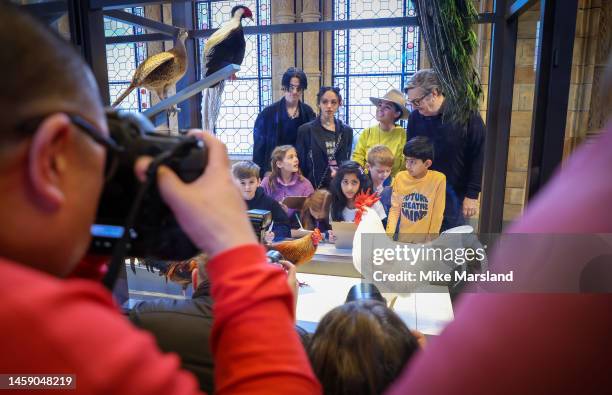 Twigs, Jordan Hemingway, Es Devlin and Mark Wallinger attend the launch of the "The Wild Escape" campaign at Natural History Museum on January 24,...