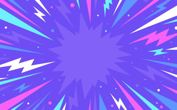 modern zap explosion excitement blast zap abstract background - cartoons and comics stock illustrations