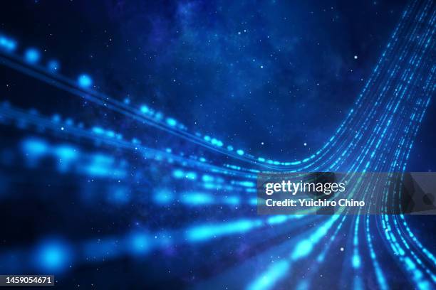 internet communication in outer space - wave graphic stock pictures, royalty-free photos & images