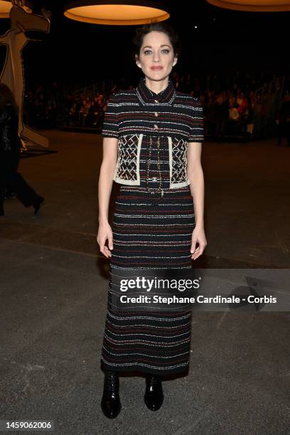 Marion Cotillard attends the Chanel Haute Couture Spring Summer 2023 show as part of Paris Fashion Week on January 24, 2023 in Paris, France.