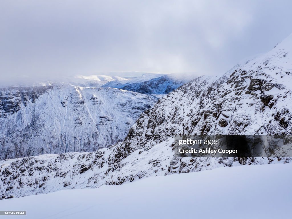 St Sunday Crag from the Helvellyn range, Lake District, UK.