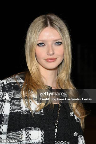 Apple Martin attends the Chanel Haute Couture Spring Summer 2023 show as part of Paris Fashion Week on January 24, 2023 in Paris, France.