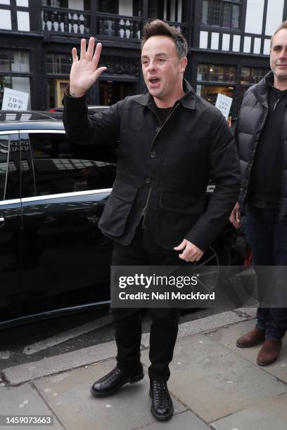 Ant McPartlin seen arriving at Britain's Got Talent auditions at London Palladium on January 24, 2023 in London, England.