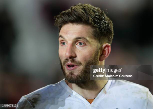 Owen Williams of Ospreys looks on during the Heineken Champions Cup game between Leicester Tigers and Ospreys at Mattioli Woods Welford Road Stadium...