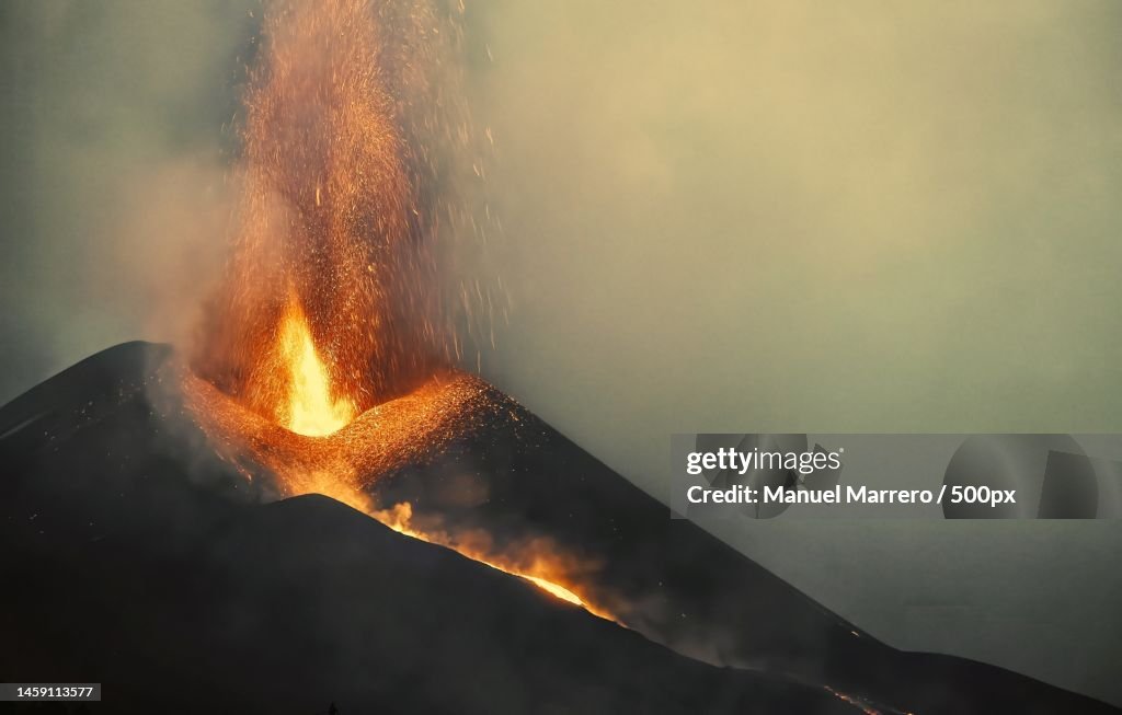 Close-up of fire against sky,Parque natural de Cumbre Vieja,Spain