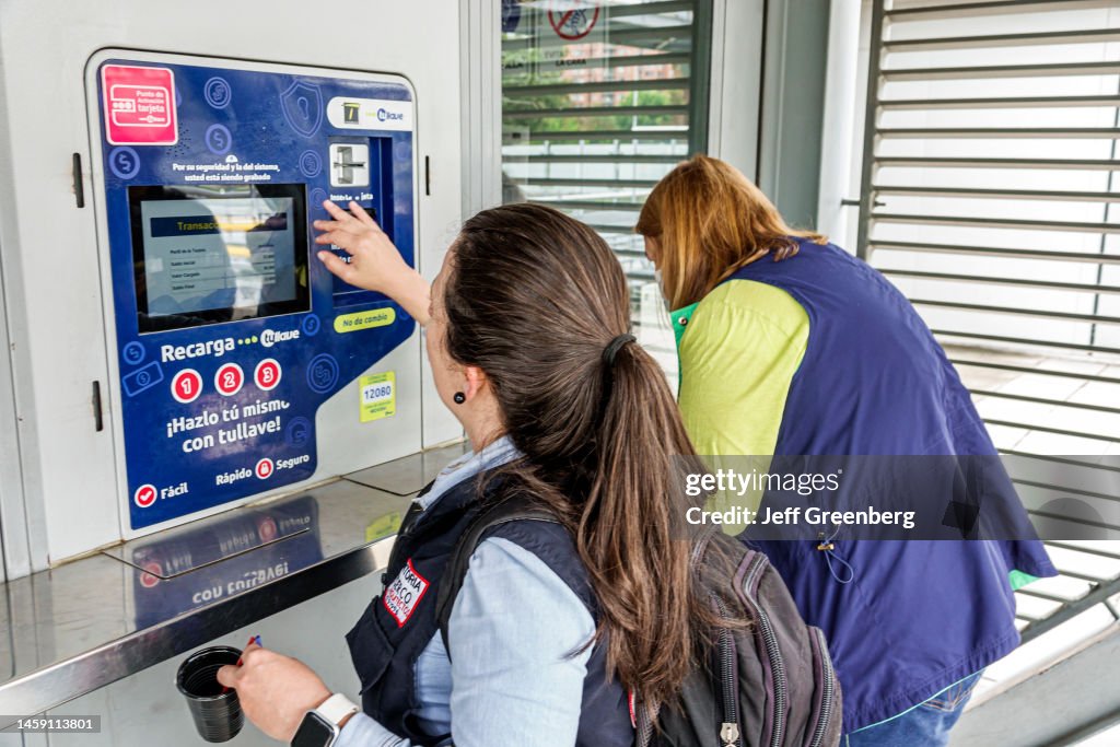 Scan Brt Machine Bogota, Colombia, Avenida El Dorado, Calle 26, TransMilenio rapid ...