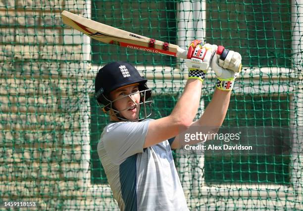Harry Brook of England bats during a England Nets Session at Mangaung Oval on January 24, 2023 in Bloemfontein, South Africa.