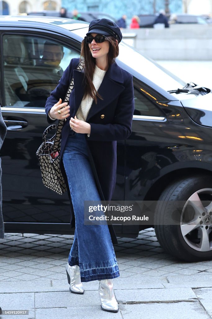 Celebrity Sightings - Paris Fashion Week - Haute Couture Spring Summer 2023 : Day Two