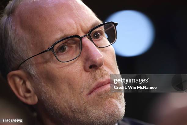Joe Berchtold, president and CFO of Live Nation Entertainment, Inc., appears before the Senate Judiciary Committee during a hearing January 24, 2023...