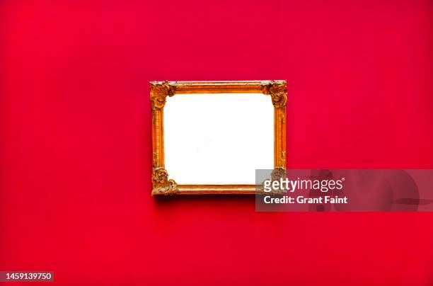 blank picture frame - red grant stock-fotos und bilder