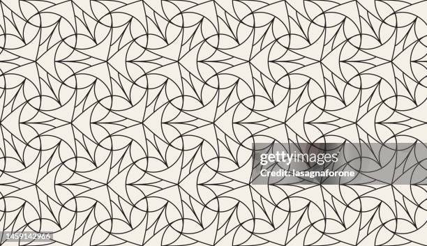 seamless geometric vector pattern - intersecting arrows stock illustrations