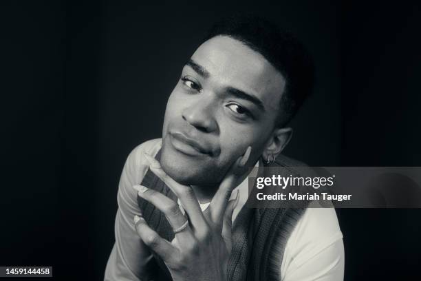 Owen Thiele of ‘Theater Camp’ is photographed for Los Angeles Times at the Los Angeles Times Studio at the Sundance Film Festival presented by Chase...