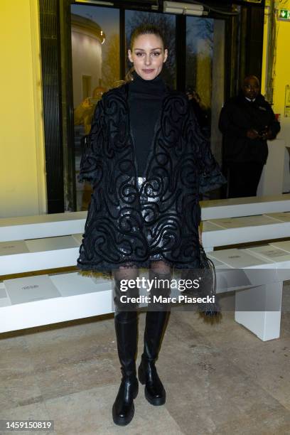 Olivia Palermo attends the Georges Chakra Haute Couture Spring Summer 2023 show as part of Paris Fashion Week on January 24, 2023 in Paris, France.