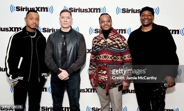 Terrence Jenkins, Joseph Sikora, Tip "T.I." Harris and Deon Taylor visit SiriusXM at SiriusXM Studios on January 24, 2023 in New York City.