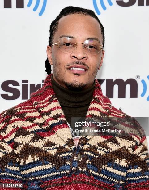 Tip "T.I." Harris visits SiriusXM at SiriusXM Studios on January 24, 2023 in New York City.