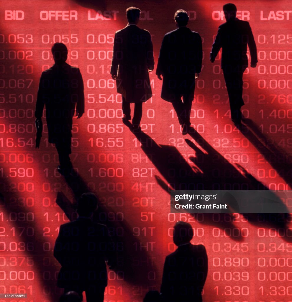 Stock Market theme, stock price display, composite image.