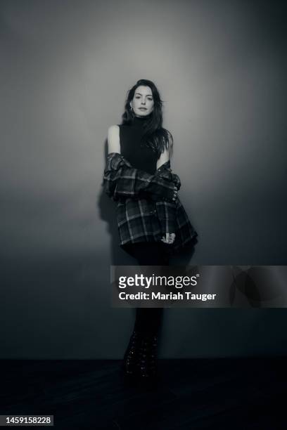 Anne Hathaway of ‘Eileen’ is photographed for Los Angeles Times at the Los Angeles Times Studio at the Sundance Film Festival presented by Chase...