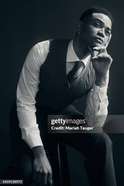 Owen Thiele of ‘Theater Camp’ is photographed for Los Angeles Times at the Los Angeles Times Studio at the Sundance Film Festival presented by Chase...