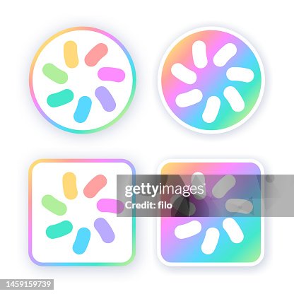 Modern Colorful App Symbol Shape Loading Design Element High-Res Vector ...