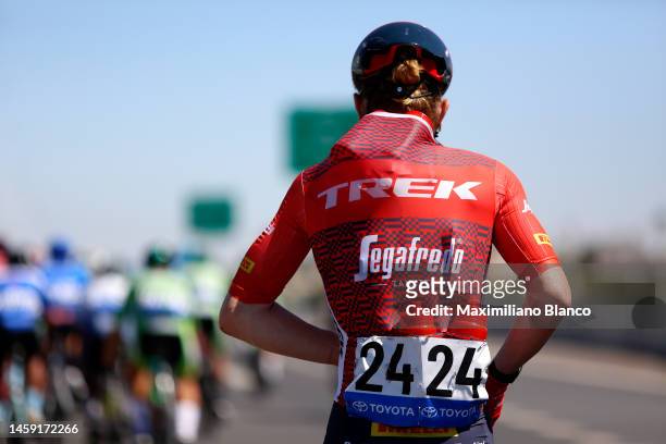 Quinn Simmons of The United States and Team Trek - Segafredo carrying the feed for his teammates during the 39th Vuelta a San Juan International 2023...